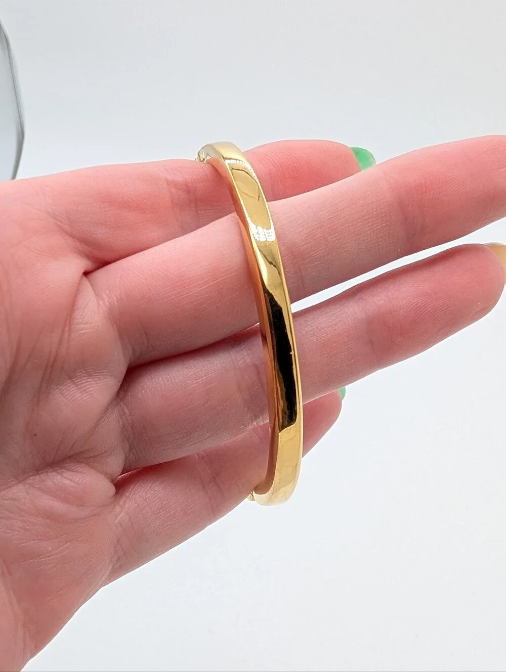 Vintage Swarovski Channel Set Rhinestone Hinged Bangle Bracelet